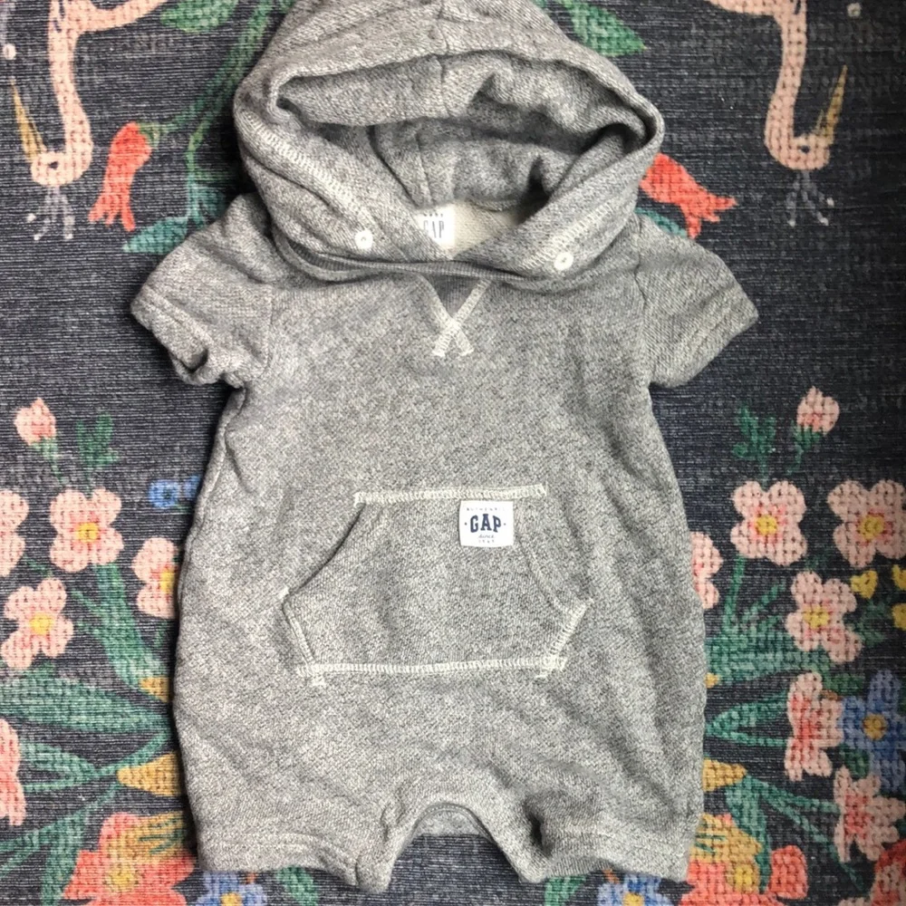 Baby Gap Hooded Romper, 12 Months